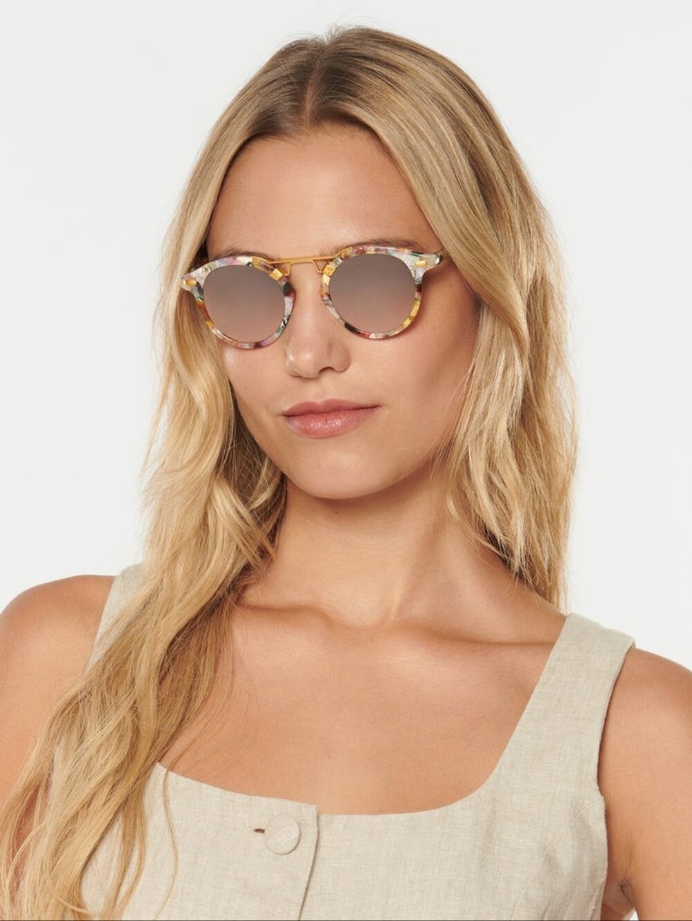 Krewe St. Louis Gelato 24k Mirrored Sunglasses